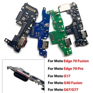 USB Charging Port Board For Moto Edge G17 G40 Fusion G67 G77 70 Fusion 70 Pro Charge Board Plate USB
