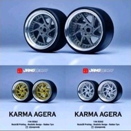 Jv Wheels diecast rubber tire, Karma Agera model