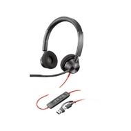 Poly Blackwire3320 Stereo USB-C Headset+USB-C/A Adapter