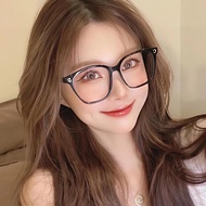 CD New plain black frame large-face eyeglass frame, large-frame anti-blue light glasses