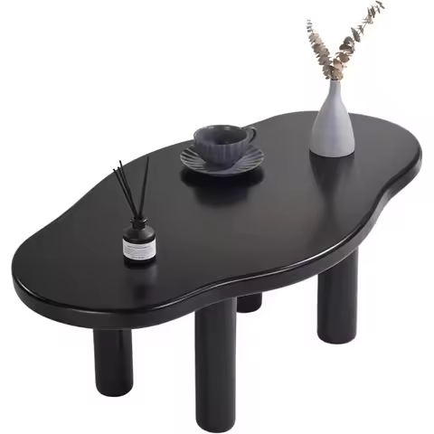 Modern Irregular Shape Cloud Coffee Table with 4 Legs - Sleek End Table for Living Spaces and Bedroo