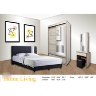 Home Living Bedroom Set 4 feet Wardrobe / Set Bilik Tidur 4 kaki / Almari baju / 衣橱 / 衣柜 / 套房