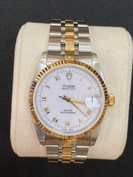 超平！ Tudor 74033 金鋼白面羅馬字