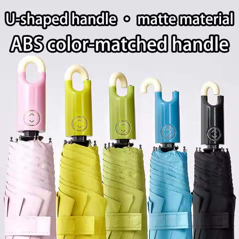 Doughnut Hook Umbrella Black Rubber Automatic Umbrella Buckle Rain Rain Dual Purpose Sunscreen UV Pr