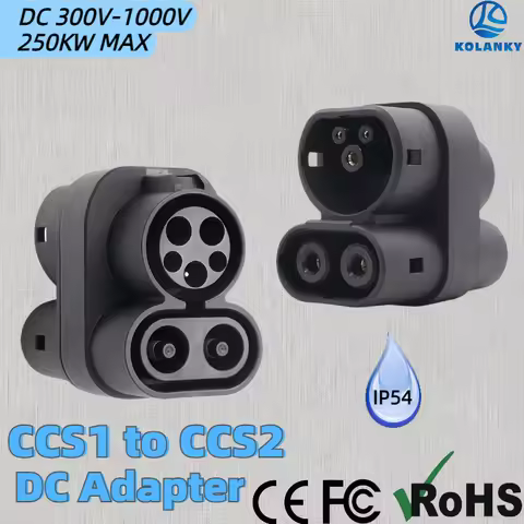 Kolanky CCS1 to CCS2 EV DC 1000V 250A Car Charging Connectors Adapter EV Fast Charger For Public Cha