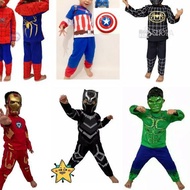 Trendy Costumes For Kids Clothes Suit 2-10 Years Old superhero captain spiderman hulk iron venom Free Mask 