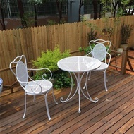 Balcony Iron Art Table and Chair Set Courtyard Furniture Table and Chair Colorful Table and Chair Th