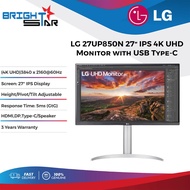 LG Ultrafine 27UP850N 27” IPS 4K UHD VESA HDR400 Monitor with USB Type-C