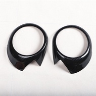 ฝาครอบภายในรถยนต์สำหรับ Honda Jazz 2008 2009 2010 2011 2012 2013 GE คาร์บอนไฟเบอร์สวิตช์พวงมาลัยหน้า