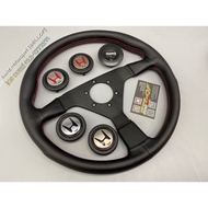 Momo Steering Wheel 13.5Inch Flat Spoon Sport Momo Steering x Honda NSX Horn Button Steering Wheel U