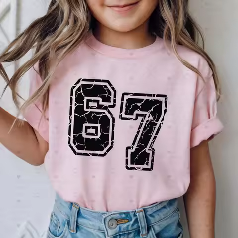girl Sixty Seven Meme Viral 67 kids adult Tee Funny Internet Joke t- Shirt Meme Number Shirt, Trendi