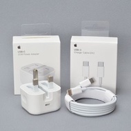 iPhone 15, 16, 17, USB-C 20W Power Adapter Charger & USB-C Charge 2M Cable 充電器 叉電器 火牛 充電線