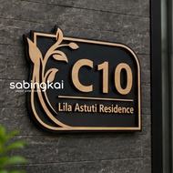 Custom 3D Embossed Wooden House Numbers | Exclusive 2-Layer Multiplex House Address Board