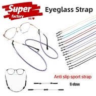 Braid Eyeglass Strap PU Leather Reading Glasses Chain Cord Sunglasses Lanyard Necklace Sports Adjust