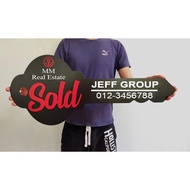 Sold Key sign/ Mock Up Key - Real Estate Agent, Developer Sales Agent, Housing Company, Car Dealer
