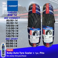 EUROGRIP Bee Connect Tire RIM 14 Tubeless Tires (80/80-14, 90/80-14, 100/80-14, 110/70-14 11/80-14 )