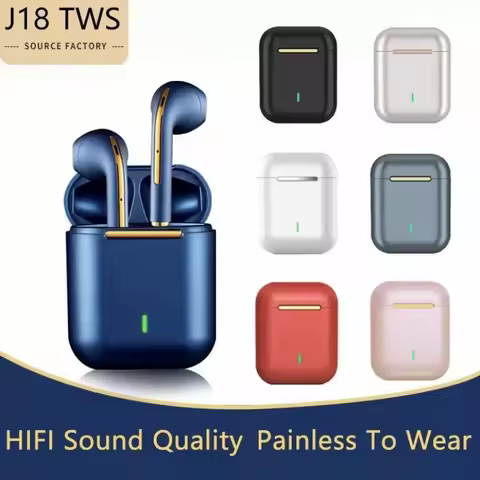 J18 Binaural Wireless Stereo Earbuds Pop Up 5.0 Mini Sports Tws Bluetooth Headset