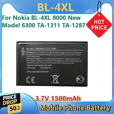 Mobile Phone Battery for Nokia BL-4XL 8000 New Model 6300 TA-1311 TA-1287 for Nokia BL-4UL 4WL New 3