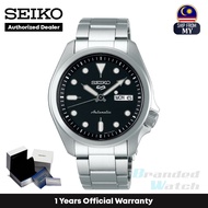 [Official Warranty] Seiko SRPE55K1 Men's Seiko 5 Sport Automatic Black Dial Stainless Steel Strap Watch