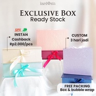 HARD BOX HARDBOX KOTAK KADO WARNA PITA BRIDESMAID BIRTHDAY SESERAHAN CREAM PUTIH PINK TOSCA LILAC UN