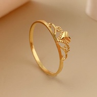 MEGAN JEWELLERY CROWN RING EMAS 916