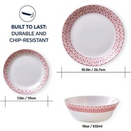 Corelle Everyday Expressions Graphic Stitch Salad Plates, 4-pack