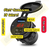 Fast Charging 18W 12V USB Motorcycle Phone Charger Mobile Phone Charger Universal