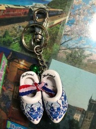 荷蘭🇳🇱紀念品白色小木屐鞋鑰匙圈