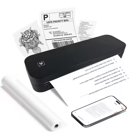 Marklife Portable A4 Thermal Printer Inkless Photo PDF Document Printer Memo Note Tattoo Print Bluet