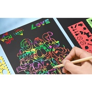 🌈Kids Activity DIY Rainbow Writing Drawing Scratch Art Birthday Goodie Bag Gifts For Kids