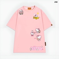 ÁO THUN FORM RỘNG HY KORÉ MÈO KITTIE HỒNG 2703 PHONG CÁCH COQUETTE DỄ THƯƠNG