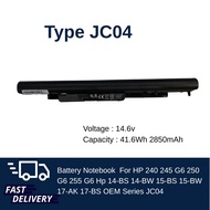 ส่งด่วน ส่งไว Battery Notebook แบตเตอรี่ OEM JC04 Hp 240 245 G6 250 G6 255 G6 Hp 14-BS 14-BW 15-BS 1