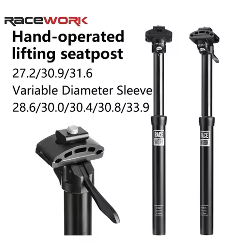 RACEWORK Hydraulic Dropper Seatpost | One-Touch Height Adjustment for 27.2/30.9/31.6mm MTB & Road Bi