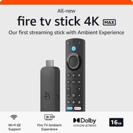 (USA Spec!)Amazon Fire TV Stick 4K Max (2nd Gen), 2023 Release, 2/16GB, Streaming device with Alexa Voice Remote Enhanced，亞馬遜超高清串流媒體播放器 / 電視機棒 連Netflix，prime video快速鍵，Support Wi-Fi 6E，Dolby Atmos，100% Brand New水貨!