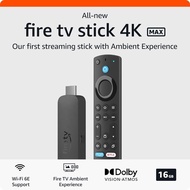 Amazon Fire TV Stick 4K Max (2nd Gen), 2023 Release, 2/16GB, Streaming device with Alexa Voice Remot
