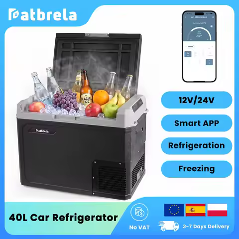 Patbrela Car Refrigerator 20L 40L One Area 45L Dual Zone 12V/24V Dual Use Car Mini Compressor Fridge