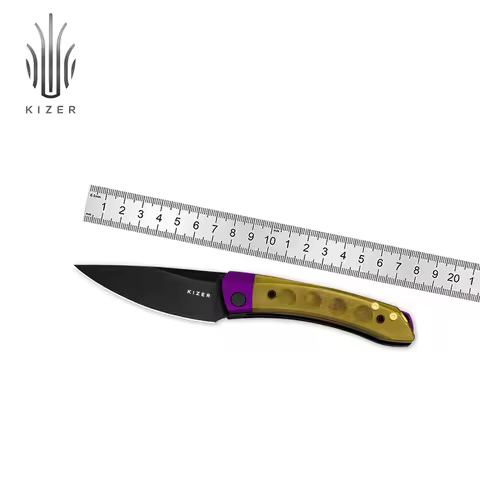 Kizer EDC Folding Knife Mini Momo V3663A1/C1/C2 Nitro-V/154CM Blade with Aluminium Handle Outdoor Ca