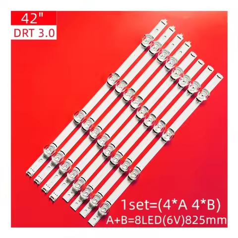100% New 825mm LED Backlight Lamp Strip 8 LEDs For INNOTEK DRT 3.0 42"_A/B TYPE REV01 REV7 131202 42