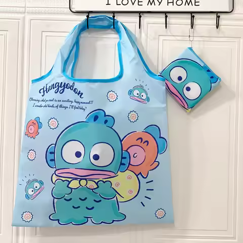 Sanrio Cinnamoroll Eco-Friendly Be Folded Bag Kuromi Melody Hello Kitty Portable Grocery Shopping Ba