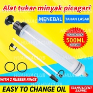 500cc Automotive Fluid Extractor Pump Oil Change Syringe With Hose Manual Fuel Suction Car Oil Sucti