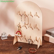 SEPTEMBER Earring Display Rack, Arch Wooden Jewelry Storage Rack, Durable Detachable Hook Style 3 La
