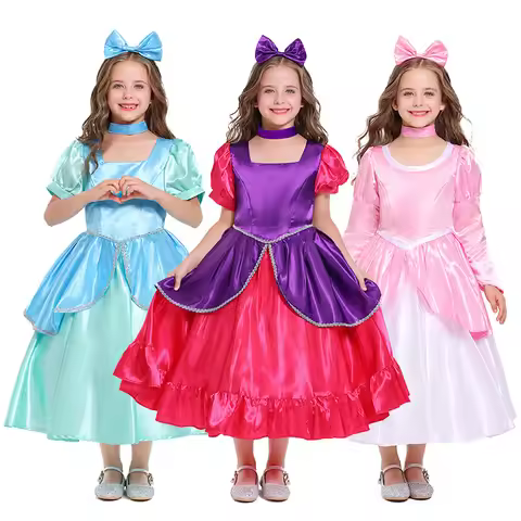 Umorden Evil Step Sisters of Cinderella Costume Fairy Tales Princess Anastasia Drizella Dress 4-12Y 