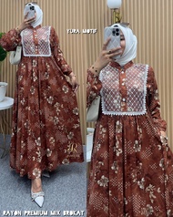 Set Gamis Hijab Etnik | One Set Gamis Kerudung Model Terbaru Kekinian