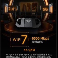 【榨干寬帶】華碩TUF小旋風Pro WiFi7 Ai電競路由器高增益信號放大器全2.5G網口USB口家用無線高速千兆be