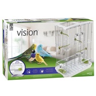 Vision Bird Cage for Medium Birds (M02) - Small Wire - Double Height - 62.5 x 39.5 x 87 cm (24.6 L x