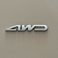 โลโก้ 4WD ขนาด 10.5x1.5cm สีโครเมี่ยม