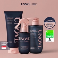 UNOVE Repair Shampoo 500g + No-wash Water Ampoule Treatment 200ml + Deep Damage Treatment EX 320ml(L