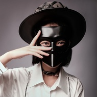 Phantom of the Opera mask for men, annual meeting mask, yellow white mask, V makeup mask