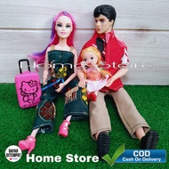 Boneka Berbi Sepasang Suami Istri Dan Anak Mainan Boneka Mainan Koleksi Boneka