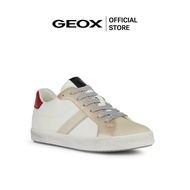 GEOX รองเท้าผ้าใบผู้หญิง รุ่น D BLOMIEE - OPTIC WHITE/RED SS24 (D456HCC1064F_S4WTRE)